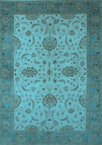 Oriental Light Blue Industrial Rug, urb946lblu