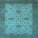 Square Oriental Light Blue Industrial Rug, urb946lblu