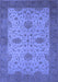 Machine Washable Oriental Blue Industrial Rug, wshurb946blu