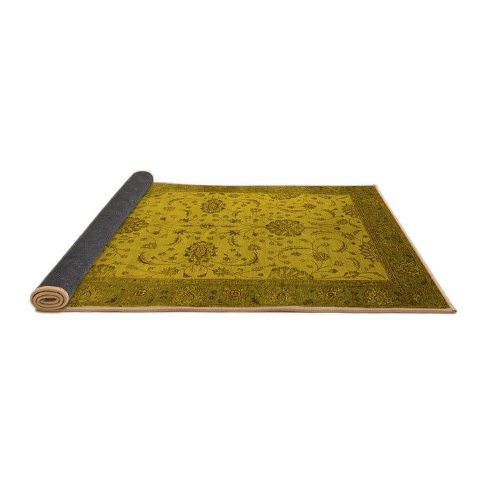 Sideview of Oriental Yellow Industrial Rug, urb946yw