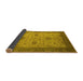 Sideview of Oriental Yellow Industrial Rug, urb946yw