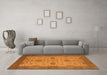 Machine Washable Oriental Orange Industrial Area Rugs in a Living Room, wshurb946org