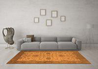 Machine Washable Oriental Orange Industrial Rug, wshurb946org