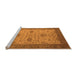 Sideview of Machine Washable Oriental Orange Industrial Area Rugs, wshurb946org