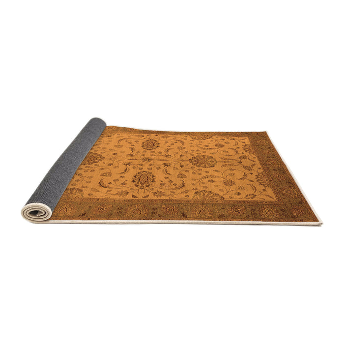 Sideview of Oriental Orange Industrial Rug, urb946org