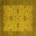 Square Oriental Yellow Industrial Rug, urb946yw