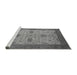 Sideview of Machine Washable Oriental Gray Industrial Rug, wshurb946gry