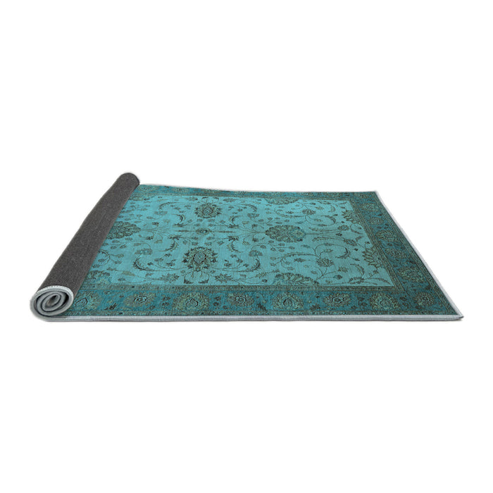 Sideview of Oriental Light Blue Industrial Rug, urb946lblu