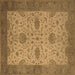 Square Oriental Brown Industrial Rug, urb946brn