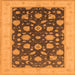 Square Oriental Orange Industrial Rug, urb947org