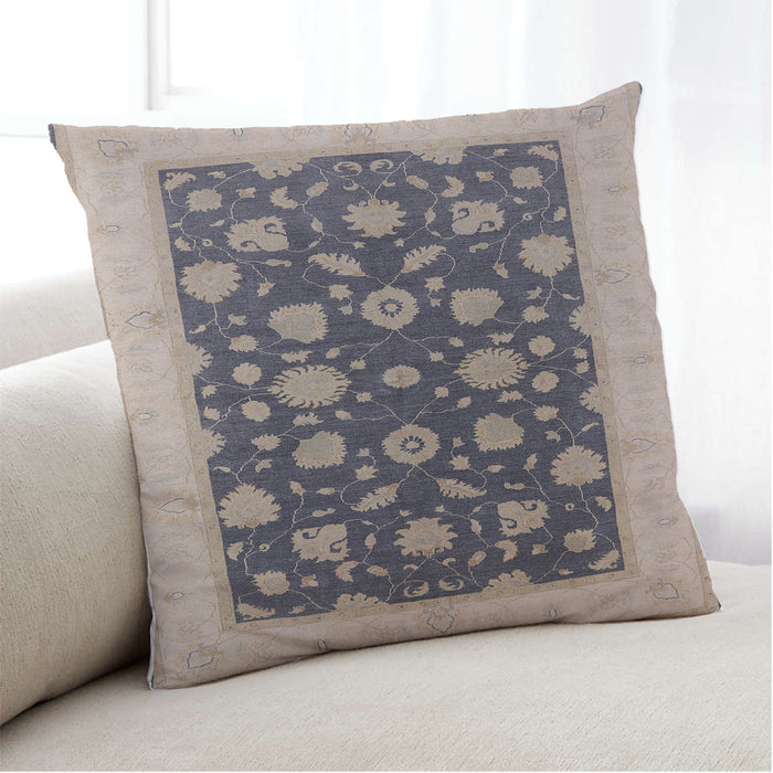 Lifestyle Image of Mid-Century Modern Urban Square Carbon Gray Throw Pillow, 18 inch by 18 inch, pwurb947