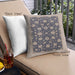 Front View of Mid-Century Modern Urban Square Carbon Gray Throw Pillow, 18 inch by 18 inch, pwurb947