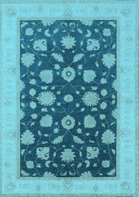 Oriental Light Blue Industrial Rug, urb947lblu