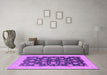 Machine Washable Oriental Purple Industrial Area Rugs in a Living Room, wshurb947pur