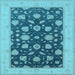 Square Oriental Light Blue Industrial Rug, urb947lblu