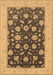 Machine Washable Oriental Brown Industrial Rug, wshurb947brn