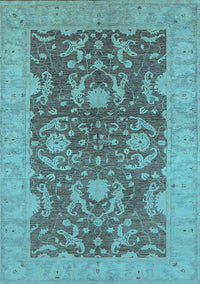 Oriental Light Blue Industrial Rug, urb948lblu