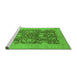 Sideview of Machine Washable Oriental Green Industrial Area Rugs, wshurb948grn