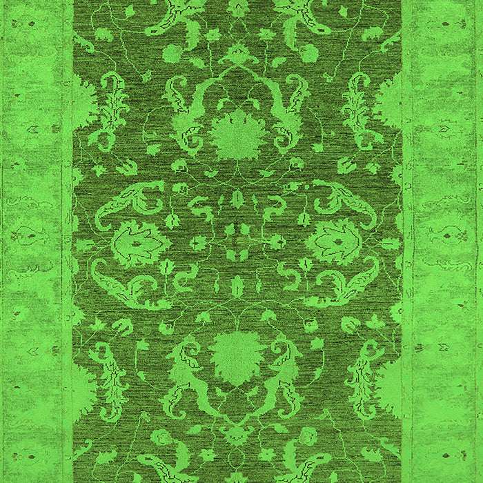 Machine Washable Oriental Green Industrial Area Rugs, wshurb948grn