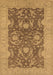 Machine Washable Oriental Brown Industrial Rug, wshurb948brn