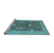 Sideview of Machine Washable Oriental Light Blue Industrial Rug, wshurb948lblu