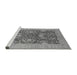 Sideview of Machine Washable Oriental Gray Industrial Rug, wshurb948gry