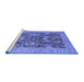 Sideview of Machine Washable Oriental Blue Industrial Rug, wshurb948blu