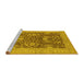 Sideview of Machine Washable Oriental Yellow Industrial Rug, wshurb948yw