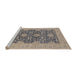 Sideview of Machine Washable Industrial Modern Sandstone Brown Rug, wshurb949