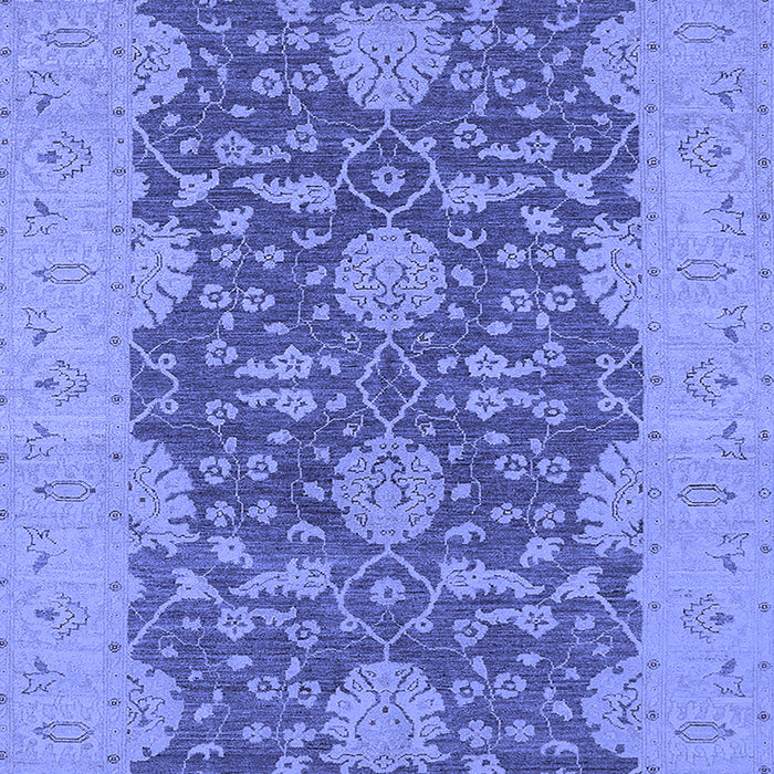 Machine Washable Oriental Blue Industrial Rug, wshurb949blu