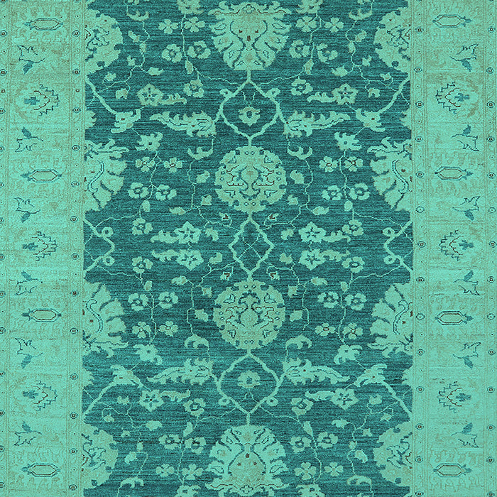 Machine Washable Oriental Turquoise Industrial Area Rugs, wshurb949turq