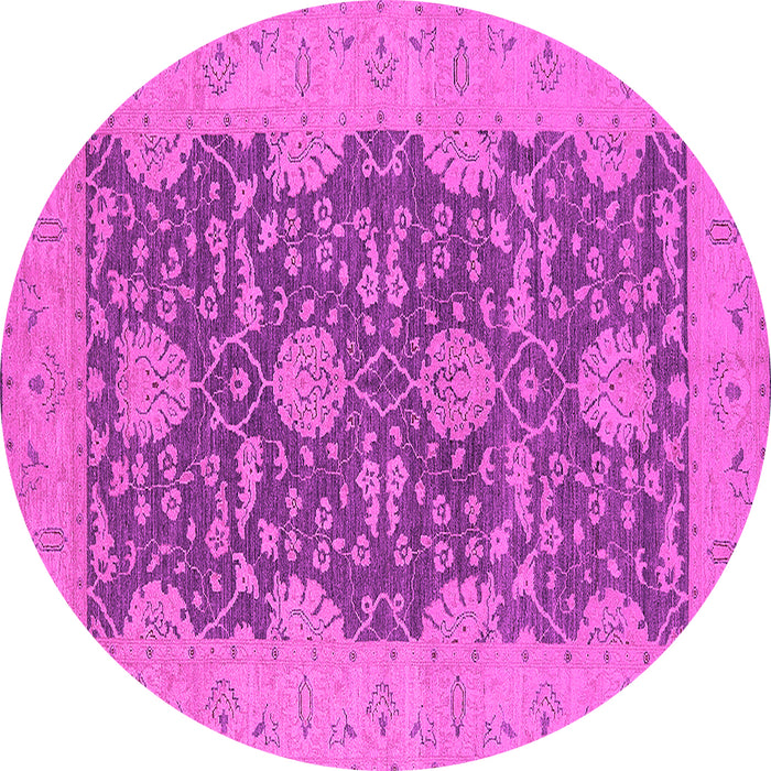 Round Oriental Pink Industrial Rug, urb949pnk