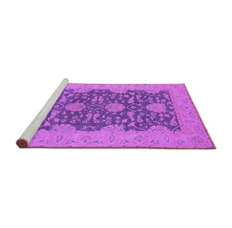 Sideview of Machine Washable Oriental Purple Industrial Area Rugs, wshurb949pur