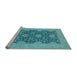 Sideview of Machine Washable Oriental Light Blue Industrial Rug, wshurb949lblu