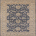 Square Mid-Century Modern Sandstone Brown Oriental Rug, urb949