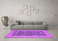 Machine Washable Oriental Purple Industrial Rug, wshurb949pur