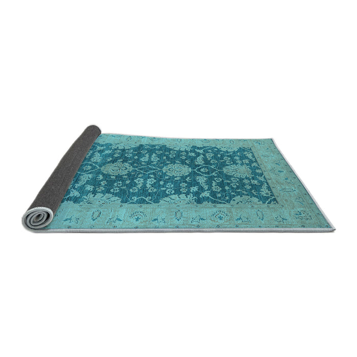 Sideview of Oriental Light Blue Industrial Rug, urb949lblu