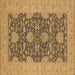 Square Oriental Brown Industrial Rug, urb949brn