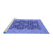 Sideview of Machine Washable Oriental Blue Industrial Rug, wshurb949blu