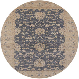 Round Machine Washable Industrial Modern Sandstone Brown Rug, wshurb949