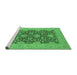 Sideview of Machine Washable Oriental Emerald Green Industrial Area Rugs, wshurb949emgrn