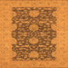 Square Oriental Orange Industrial Rug, urb949org