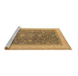 Sideview of Machine Washable Oriental Brown Industrial Rug, wshurb950brn