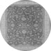 Round Oriental Gray Industrial Rug, urb950gry