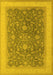 Machine Washable Oriental Yellow Industrial Rug, wshurb950yw