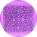 Round Oriental Purple Industrial Rug, urb950pur