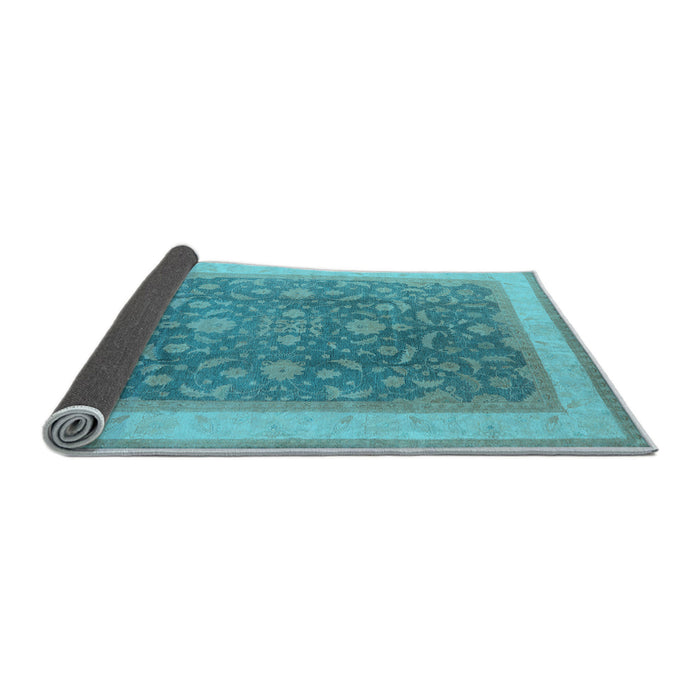 Sideview of Oriental Light Blue Industrial Rug, urb950lblu