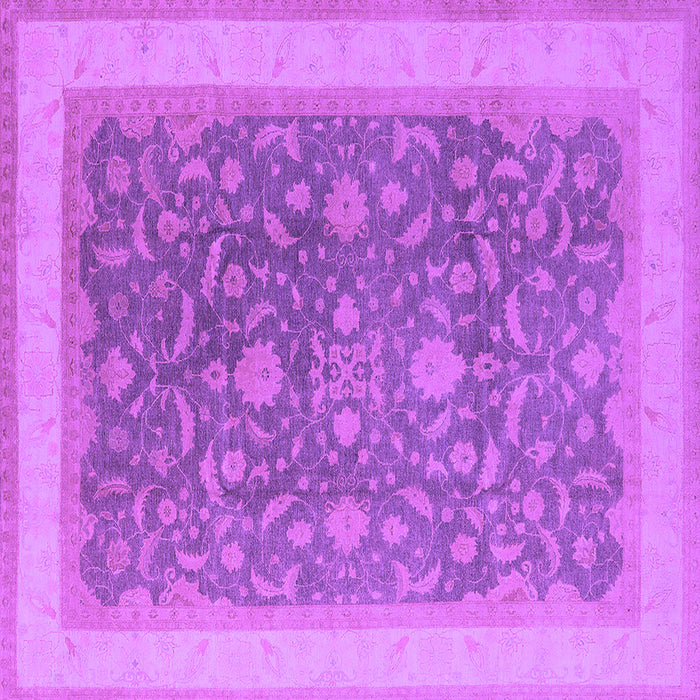 Square Machine Washable Oriental Purple Industrial Area Rugs, wshurb950pur