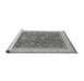 Sideview of Machine Washable Oriental Gray Industrial Rug, wshurb950gry