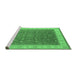 Sideview of Machine Washable Oriental Emerald Green Industrial Area Rugs, wshurb951emgrn